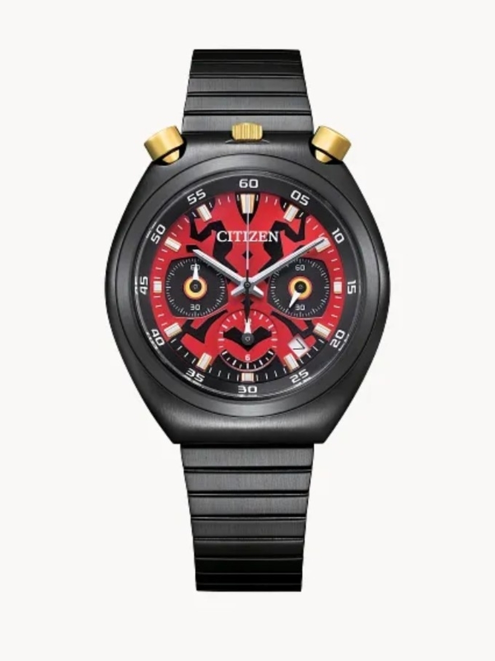 Citizen Darth Maul Watch with Red Dial and Gold Accents